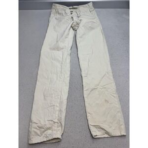 INCOTEX Pants Mens 34x34 White Cotton Linen Chino Straight Leg Casual Summer